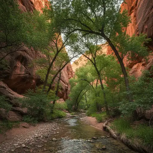 Grandstaff Canyon in Moab: Creekside Shade, Morning Glory & Your Tiny Home Basecamp