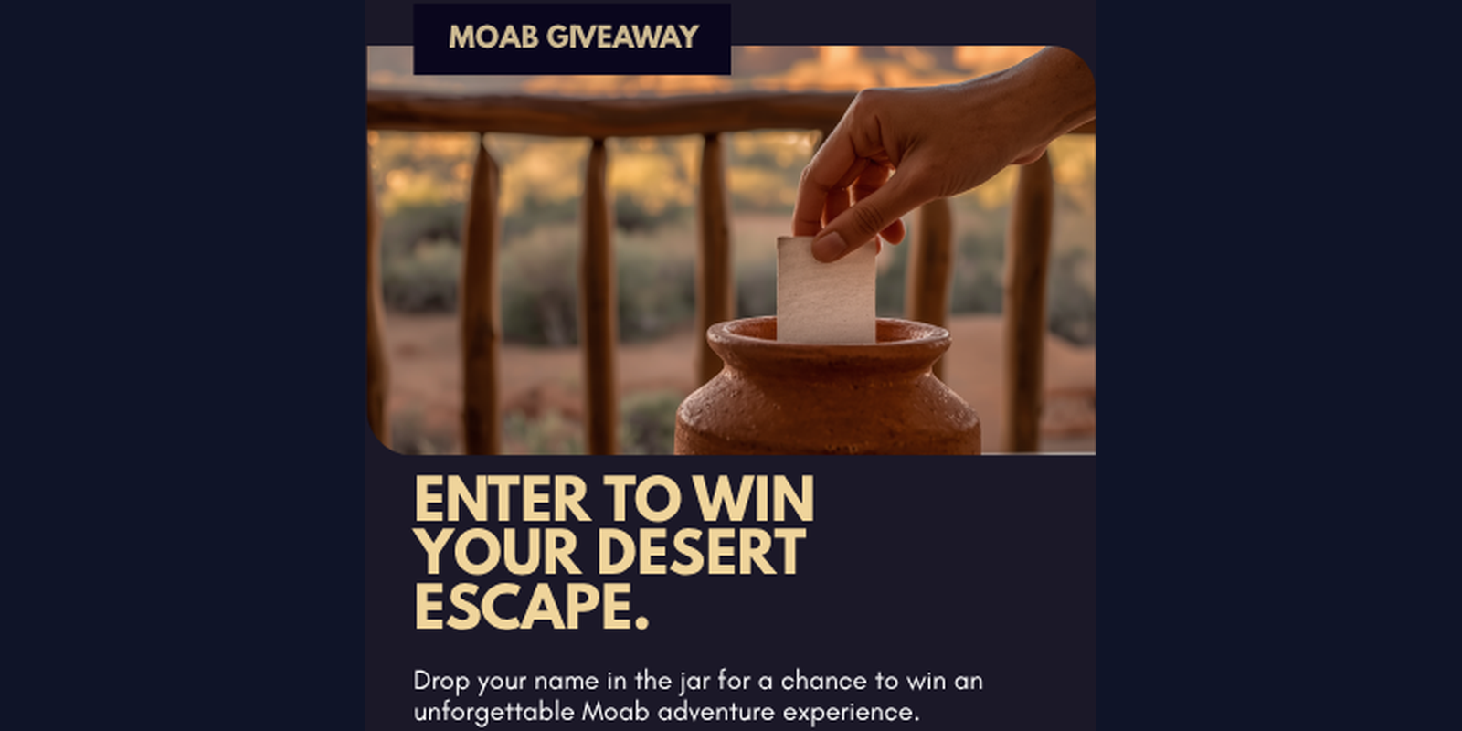 Win a Free Night in Moab - On Us!